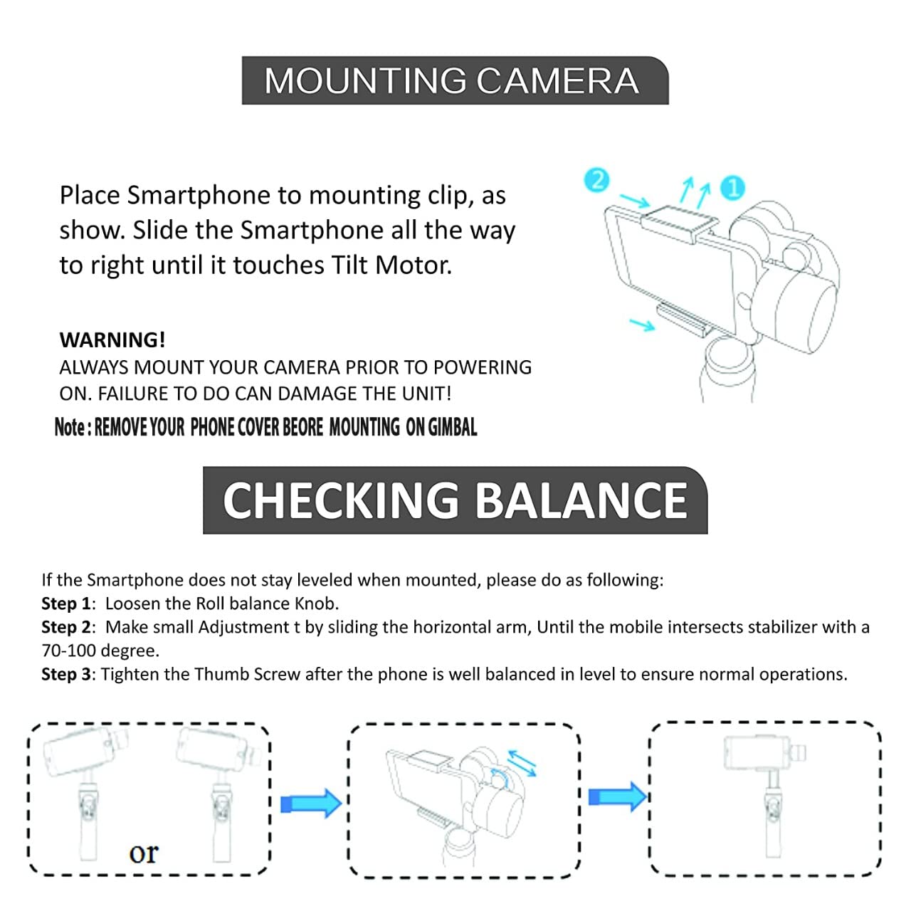 DIGITEK 3-Axis Handheld Gimbal Stabilizer