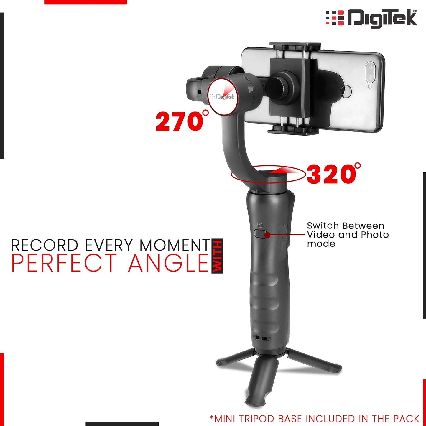 DIGITEK 3-Axis Handheld Gimbal Stabilizer