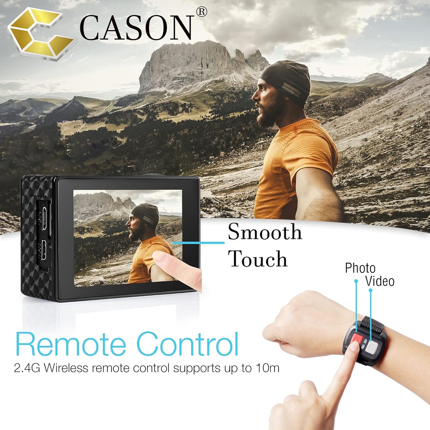 CASON CN10 4K 60fps HD 24MP Action Camera