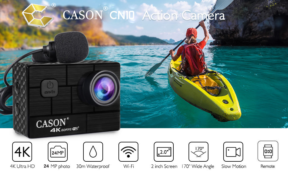 CASON CN10 4K 60fps HD 24MP Action Camera