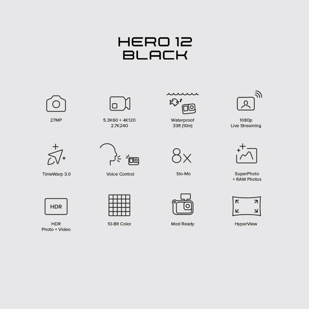 GoPro Hero12 Action Camera Bundle Pack