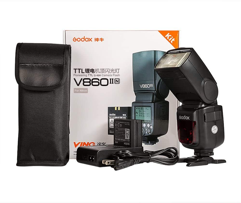 GODOX Ving V 860 II TTL Li-Ion Flash Kit for Nikon Cameras (Black)